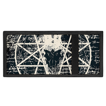 Satan Goat Skull Symbol Print Trifold Wallet
