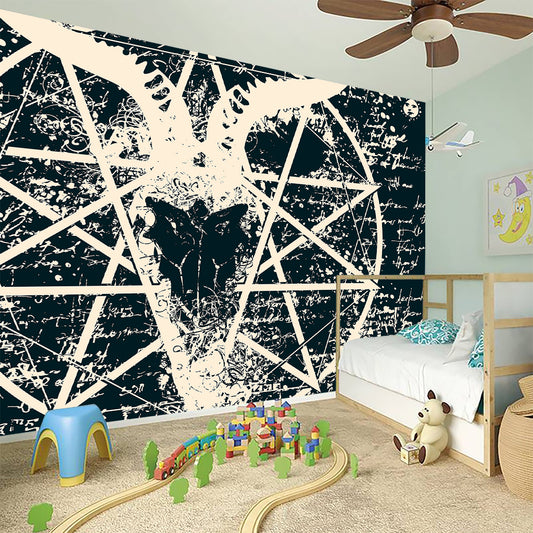 Satan Goat Skull Symbol Print Wall Sticker