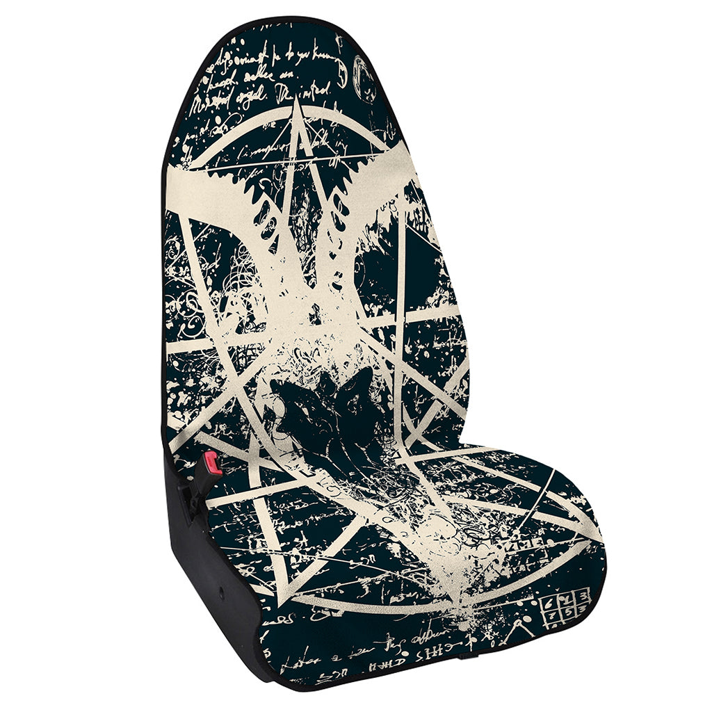 Satan Goat Skull Symbol Print Waterproof Car Seat Cover