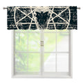Satan Goat Skull Symbol Print Window Valance