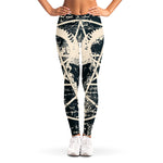 Satan Goat Skull Symbol Print Women's Leggings