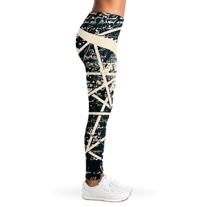 Satan Goat Skull Symbol Print Women's Leggings