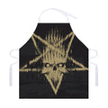Satanic Pentagram Skull Print Adjustable Apron
