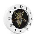 Satanic Pentagram Skull Print Alarm Clock