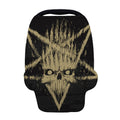 Satanic Pentagram Skull Print Baby Seat Cover