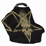 Satanic Pentagram Skull Print Baby Seat Cover