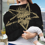 Satanic Pentagram Skull Print Baby Seat Cover