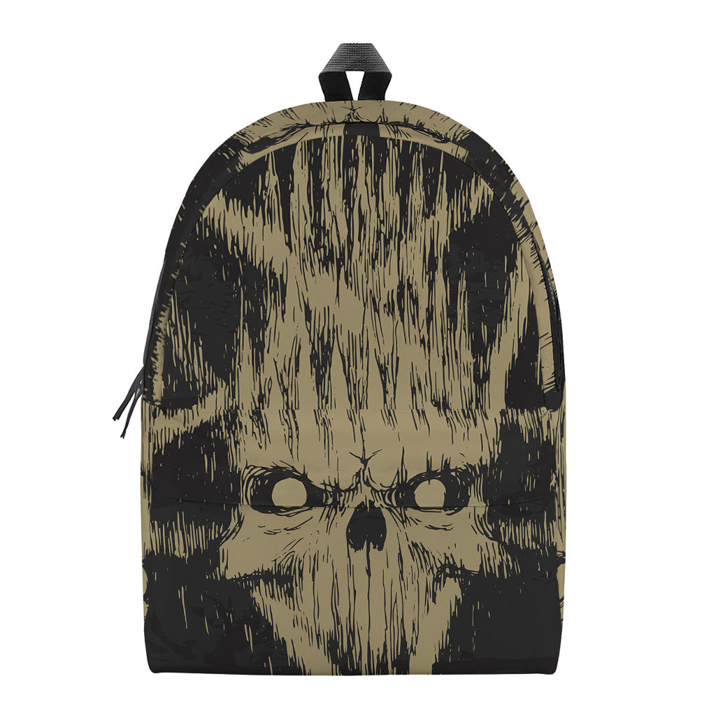 Satanic Pentagram Skull Print Backpack