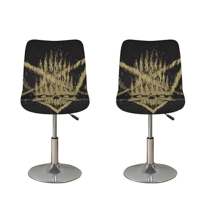 Satanic Pentagram Skull Print Bar Stool Covers