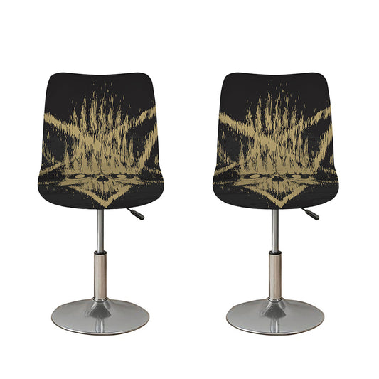 Satanic Pentagram Skull Print Bar Stool Covers