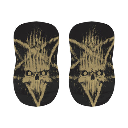 Satanic Pentagram Skull Print Bar Stool Covers