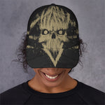 Satanic Pentagram Skull Print Baseball Cap
