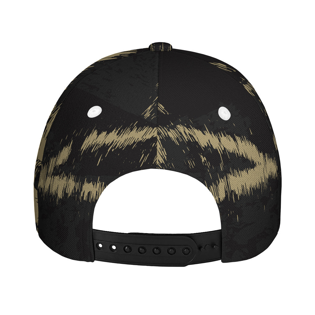 Satanic Pentagram Skull Print Baseball Cap