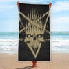 Satanic Pentagram Skull Print Beach Towel