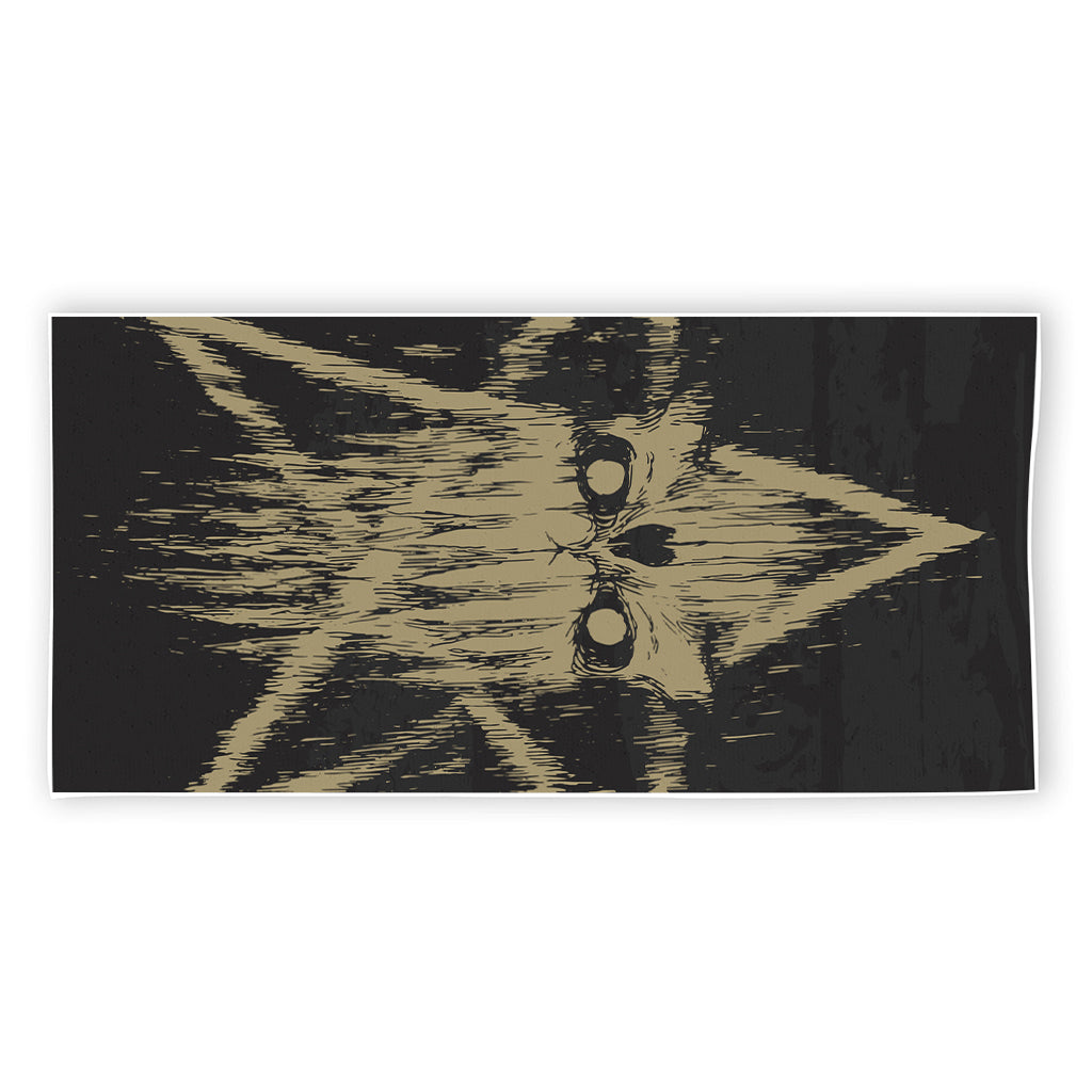 Satanic Pentagram Skull Print Beach Towel