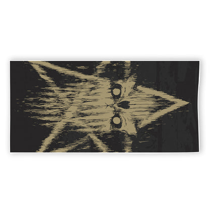 Satanic Pentagram Skull Print Beach Towel