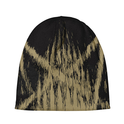 Satanic Pentagram Skull Print Beanie