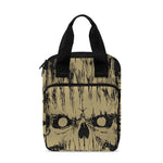 Satanic Pentagram Skull Print Bible Tote Bag