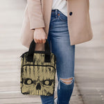Satanic Pentagram Skull Print Bible Tote Bag