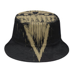 Satanic Pentagram Skull Print Bucket Hat