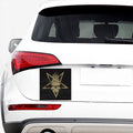 Satanic Pentagram Skull Print Car Sticker