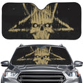 Satanic Pentagram Skull Print Car Windshield Sun Shade
