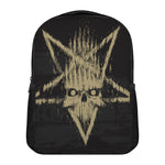 Satanic Pentagram Skull Print Casual Backpack