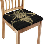 Satanic Pentagram Skull Print Chair Cushion Cover