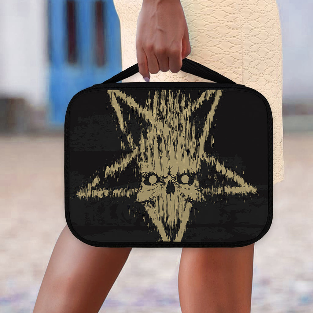 Satanic Pentagram Skull Print Classic Bible Case