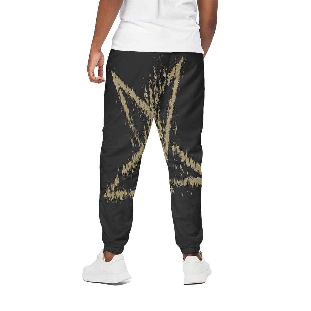 Satanic Pentagram Skull Print Cotton Pants