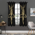 Satanic Pentagram Skull Print Grommet Curtain Panels