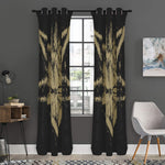 Satanic Pentagram Skull Print Curtain