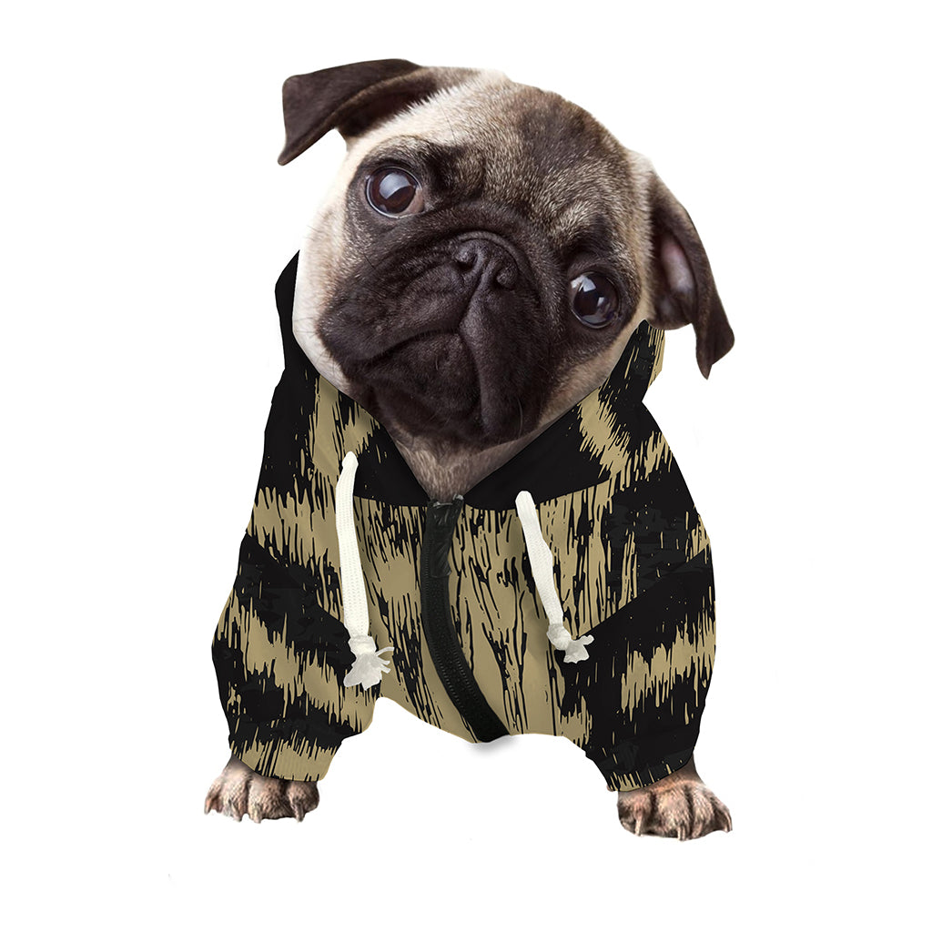 Satanic Pentagram Skull Print Dog Zip Up Hoodie