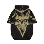 Satanic Pentagram Skull Print Dog Zip Up Hoodie