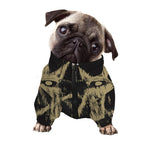 Satanic Pentagram Skull Print Dog Zip Up Jacket