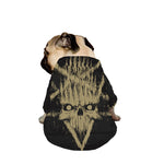 Satanic Pentagram Skull Print Dog Zip Up Jacket