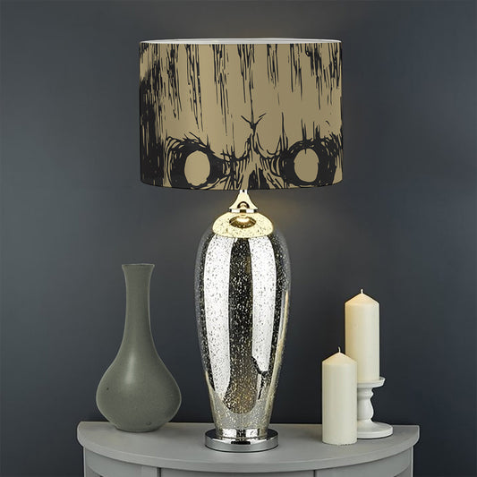 Satanic Pentagram Skull Print Drum Lamp Shade