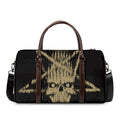 Satanic Pentagram Skull Print Duffel Bag