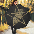 Satanic Pentagram Skull Print Foldable Umbrella