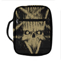 Satanic Pentagram Skull Print Front Pocket Bible Bag