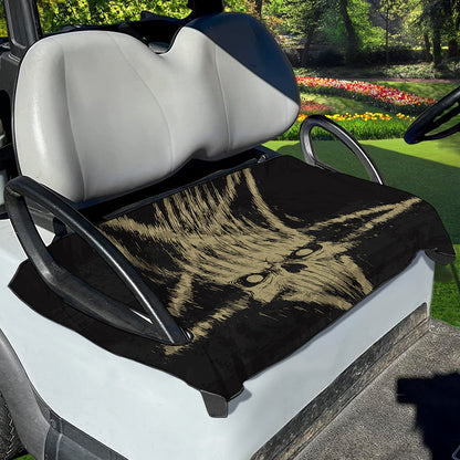 Satanic Pentagram Skull Print Golf Cart Seat Cover
