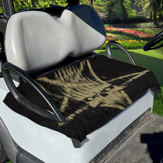 Satanic Pentagram Skull Print Golf Cart Seat Cover