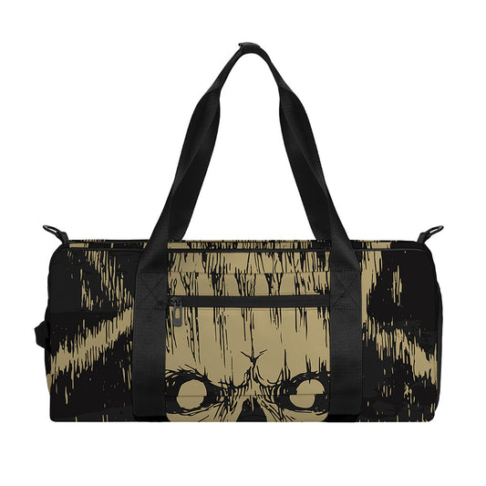 Satanic Pentagram Skull Print Gym Bag