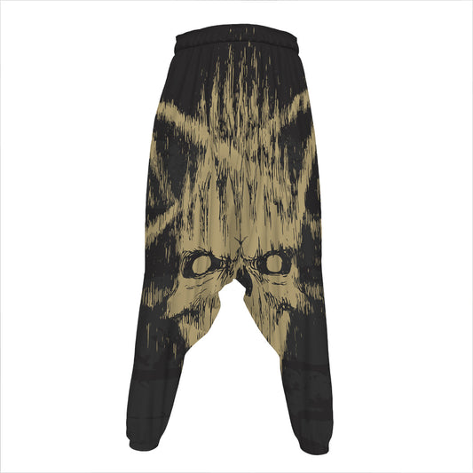 Satanic Pentagram Skull Print Hammer Pants