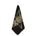 Satanic Pentagram Skull Print Hand Towel