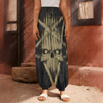 Satanic Pentagram Skull Print Harem Pants