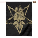 Satanic Pentagram Skull Print House Flag