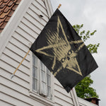 Satanic Pentagram Skull Print House Flag