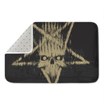 Satanic Pentagram Skull Print Indoor Door Mat