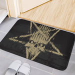 Satanic Pentagram Skull Print Indoor Door Mat